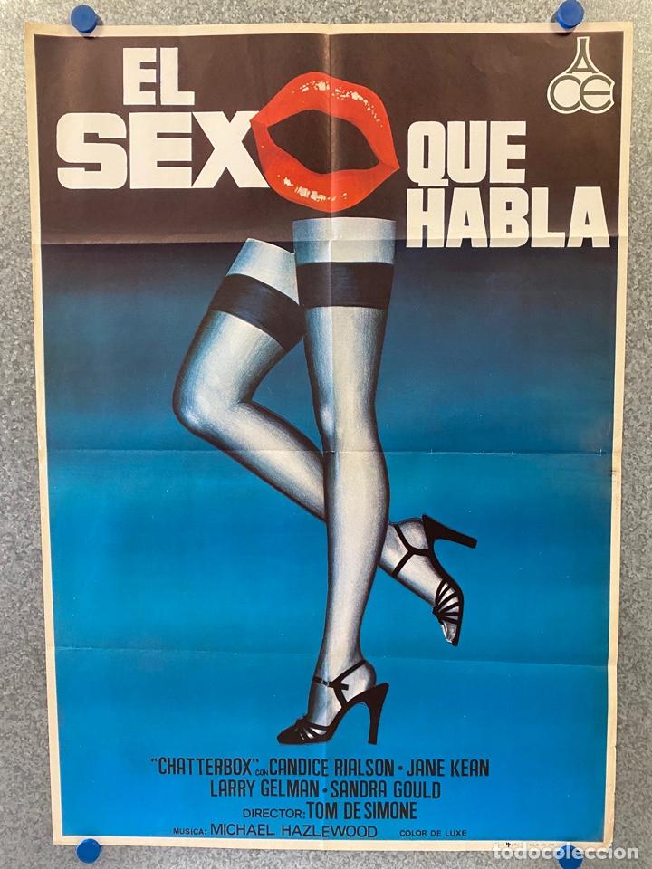 Cinema: El sexo que habla. CANDICE RIALSON, LARRY GELMAN, JANE KEAN, PERRY B. A&Ntilde;O 1978. POSTER ORIGINAL.