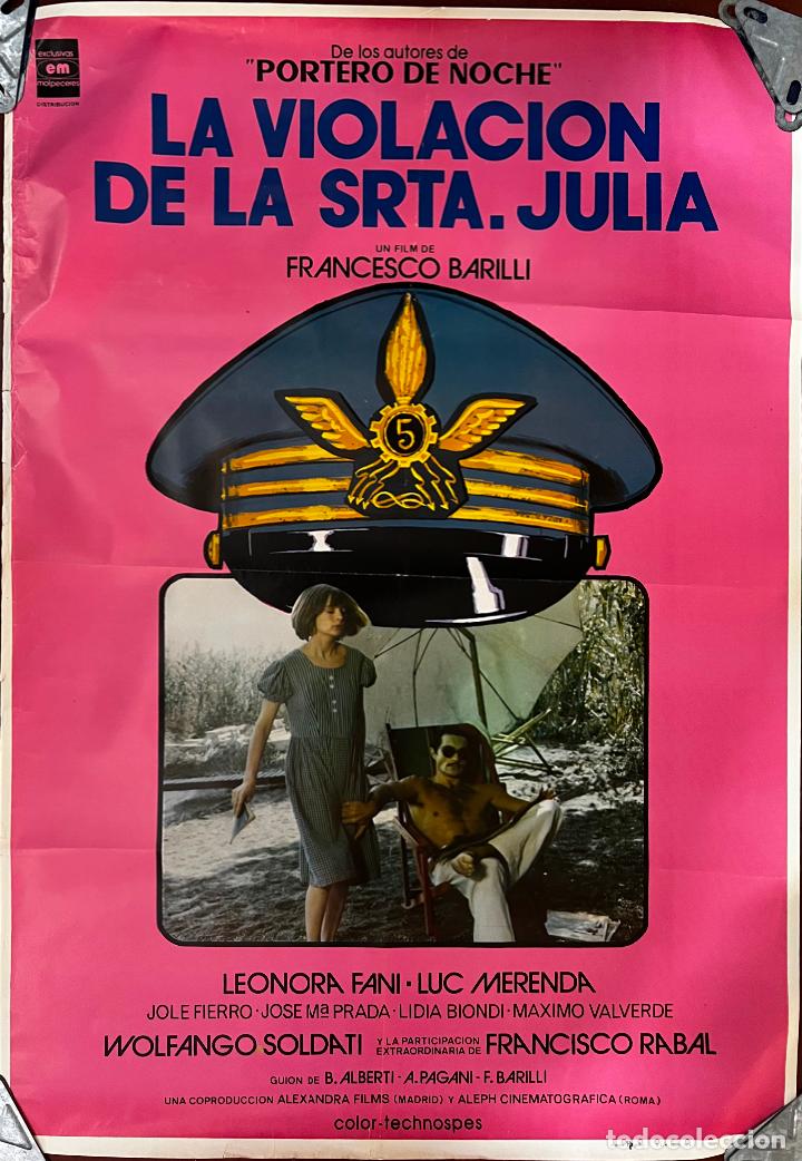 Cinema: CARTEL DE CINE ORIGINAL. PELICULA, LA VIOLACI&Oacute;N DE LA SRTA. JULIA. MEDIDAS: 98X68 CM.