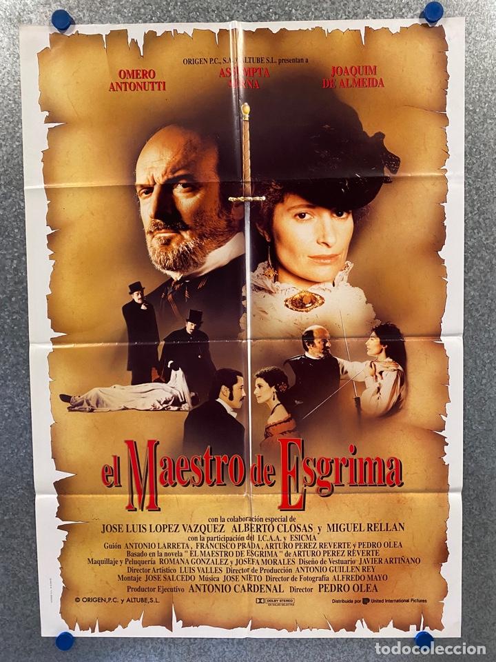 Cinema: El maestro de esgrima. Assumpta Serna, Omero Antonutti, Joaquim de A. A&Ntilde;O 1992. POSTER ORIGINAL.