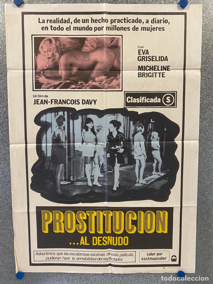 Cinema: Prostituci&oacute;n al desnudo. Micheline Presle, Marcello Pagliero, Marguerite. A&Ntilde;O 1980. POSTER ORIGINAL.