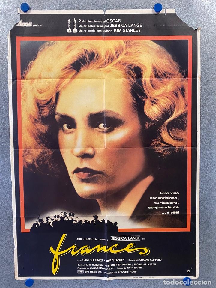 Cinema: Frances. Jessica Lange, Sam Shepard, Kim Stanley, Bart Burns. A&Ntilde;O 1983. POSTER ORIGINAL.