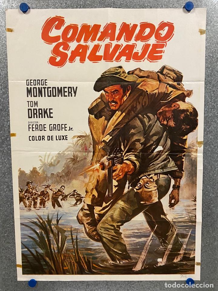 Cinema: COMANDO SALVAJE. GEORGE MONTGOMERY, TOM DRAKE, CONRAD PARHAM, EDDY I. A&Ntilde;O 1979. POSTER ORIGINAL.