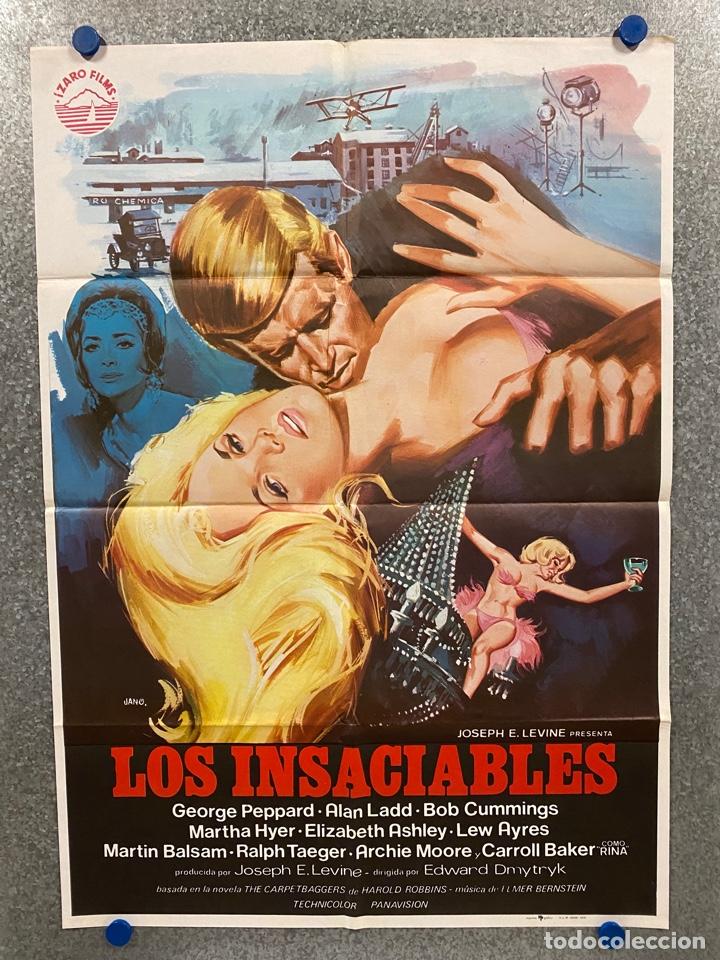 Cinema: Los insaciables. George Peppard, Carroll Baker, Alan Ladd, Robert C. A&Ntilde;O 1978. POSTER ORIGINAL.
