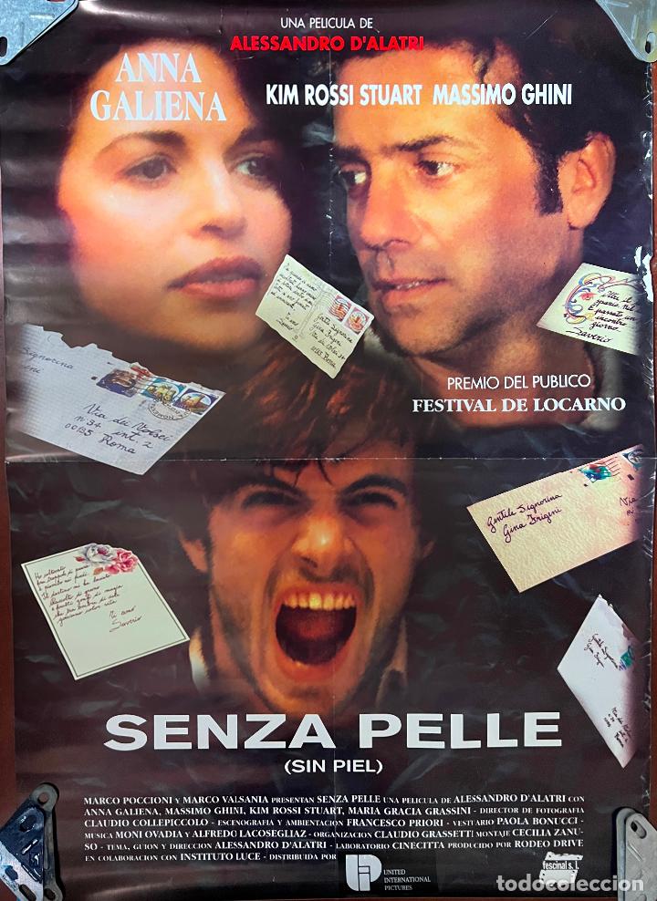 Cinema: CARTEL DE CINE ORIGINAL. PELICULA, SENZA PELLE, (SIN PIEL), ANNA GALIENA. MEDIDAS: 98X68 CM.