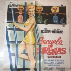 Cine: CARTEL ESCUELA DE SIRENAS 1966 ESTHER WILLIAMS 70 X 100 CM