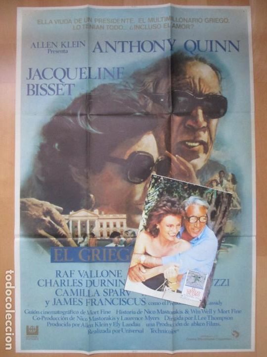 Cinema: CARTEL + 12 FOTOCROMOS EL GRIEGO DE ORO ANTHONY QUINN JACQUELINE BISSET CCF254