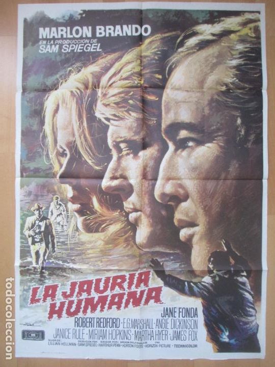 Cinema: CARTEL CINE LA JAURIA HUMANA JANE FONDA MARLON BRANDO1975 MAC C2174
