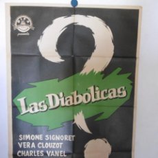 Cine: LAS DIABOLICAS - CARTEL LITOGRAFICO ORIGINAL - 110 X 75. Lote 340302838