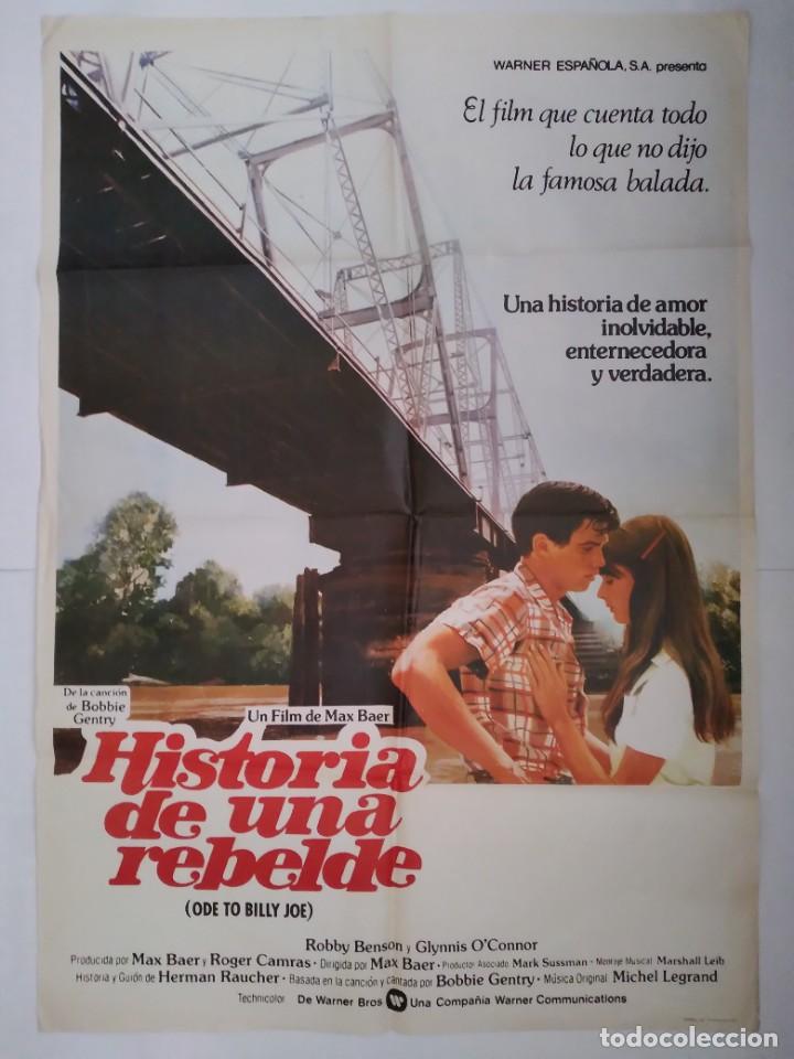Cinema: ANTIGUO CARTEL CINE HISTORA DE UNA REBELDE 1978 P385 RV