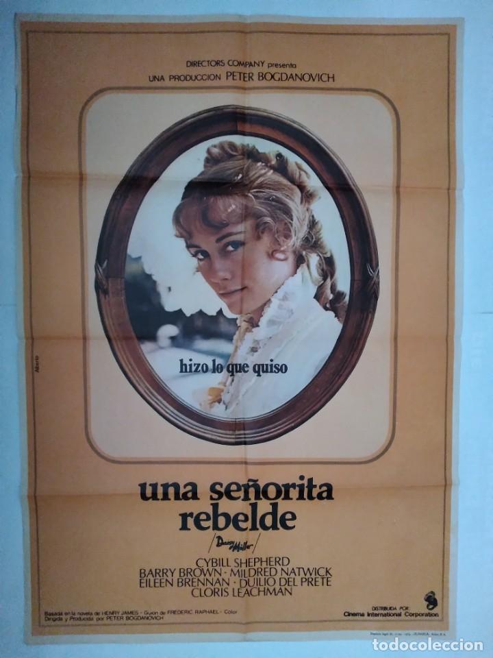 Cinema: ANTIGUO CARTEL CINE UNA SE&Ntilde;ORITA REBELDE 1974 P412 RV