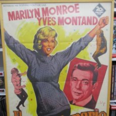 Cine: EL MULTIMILLONARIO - MARILYN MONROE / SOLIGO - ORIGINAL - 1960 - 100 X 70. Lote 342232893
