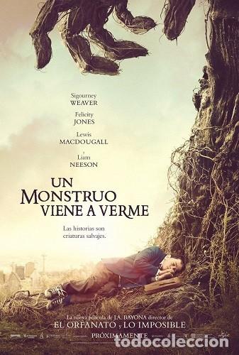 Cine: UN MONSTRUO VIENE A VERME (Poster). Direcci&oacute;n: J.A. Bayona Reparto: Lewis MacDougall, Sigourney