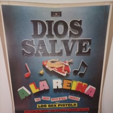 Cine: DIOS SALVE A LA REINA SEX PISTOLS MAC POSTER ORIGINAL 70X100. Lote 344434598