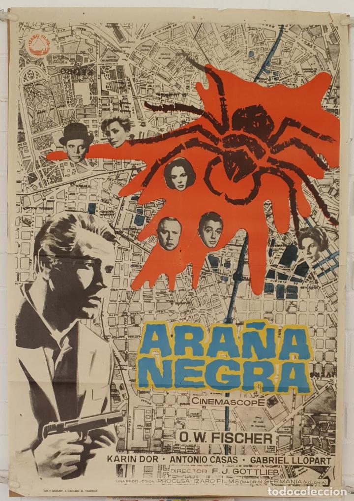 Cinema: Ara&ntilde;a Negra. Cartel (100x70) de Estreno, 1964