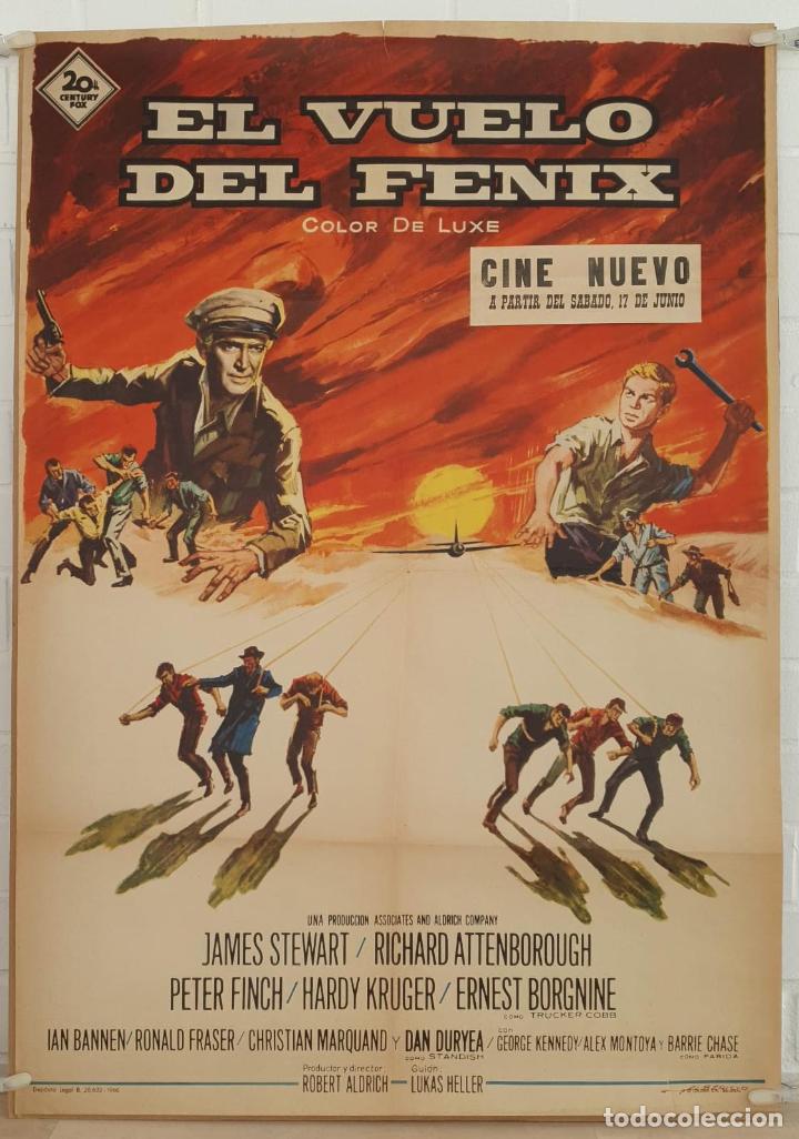 Cin&eacute;ma: El vuelo del F&eacute;nix. Cartel (100x70) de Estreno, 1966