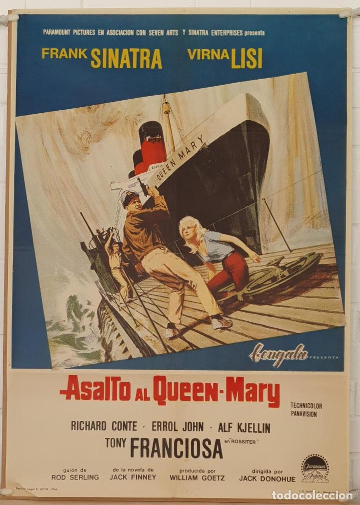 Cin&eacute;ma: Asalto al Queen Mary. Cartel (100x70) de Estreno, 1966