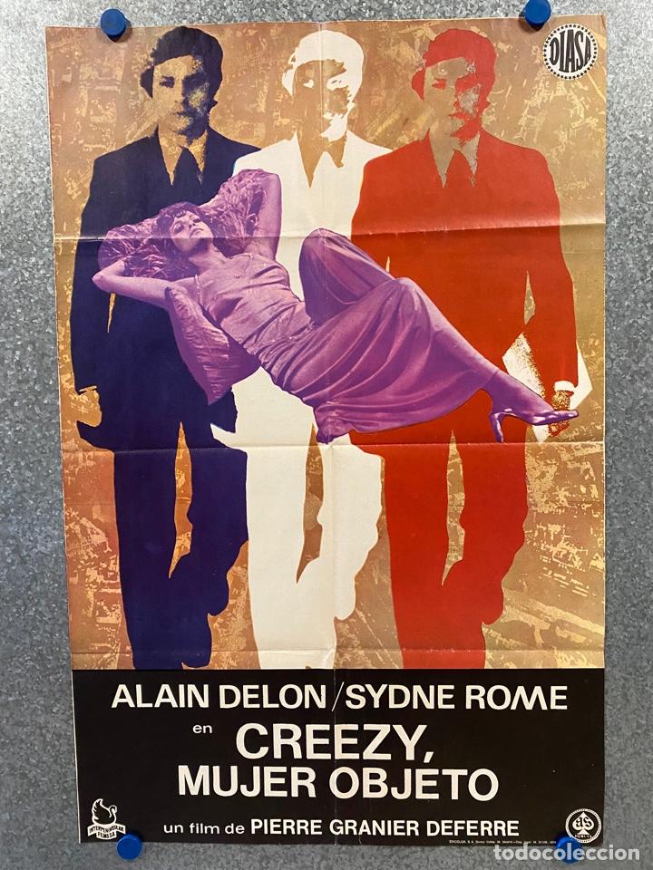 Cinema: Creezy, mujer objeto. Alain Delon, Sydne Rome, Jeanne Moreau, Claude Rich. A&Ntilde;O 1974. POSTER ORIGINAL