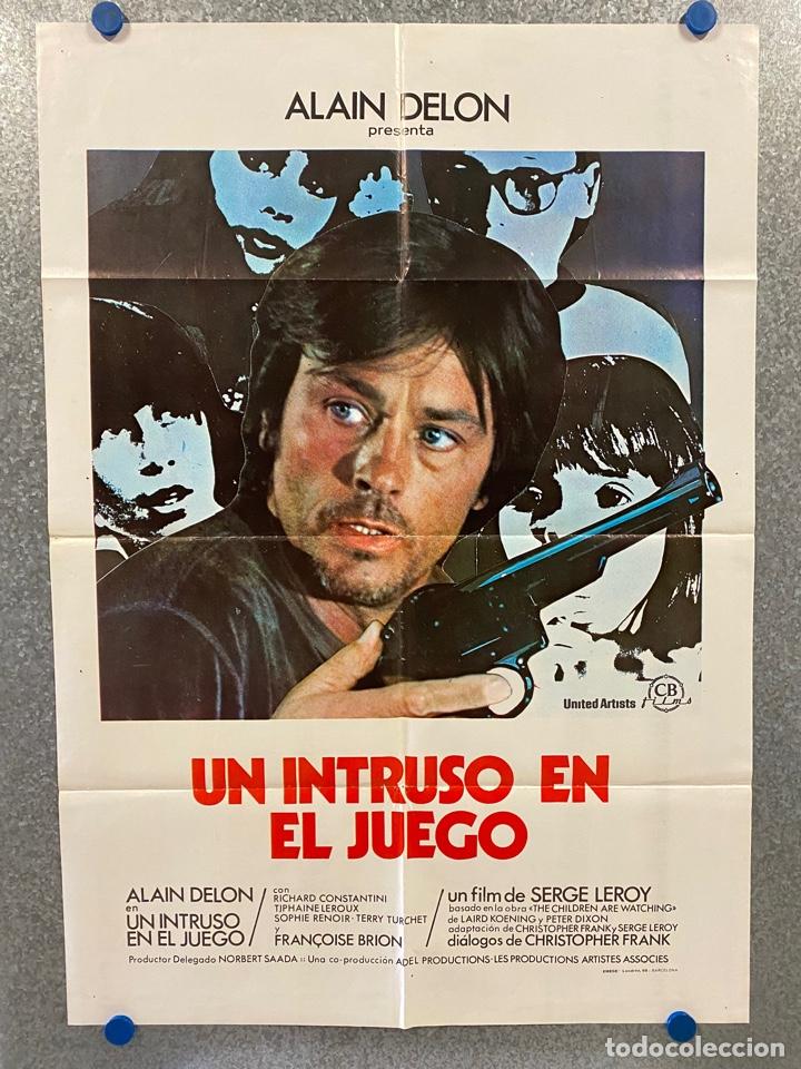 Cinema: Un intruso en el juego. Alain Delon, Sophie Renoir, Richard Constantini, Thierry T. POSTER ORIGINAL