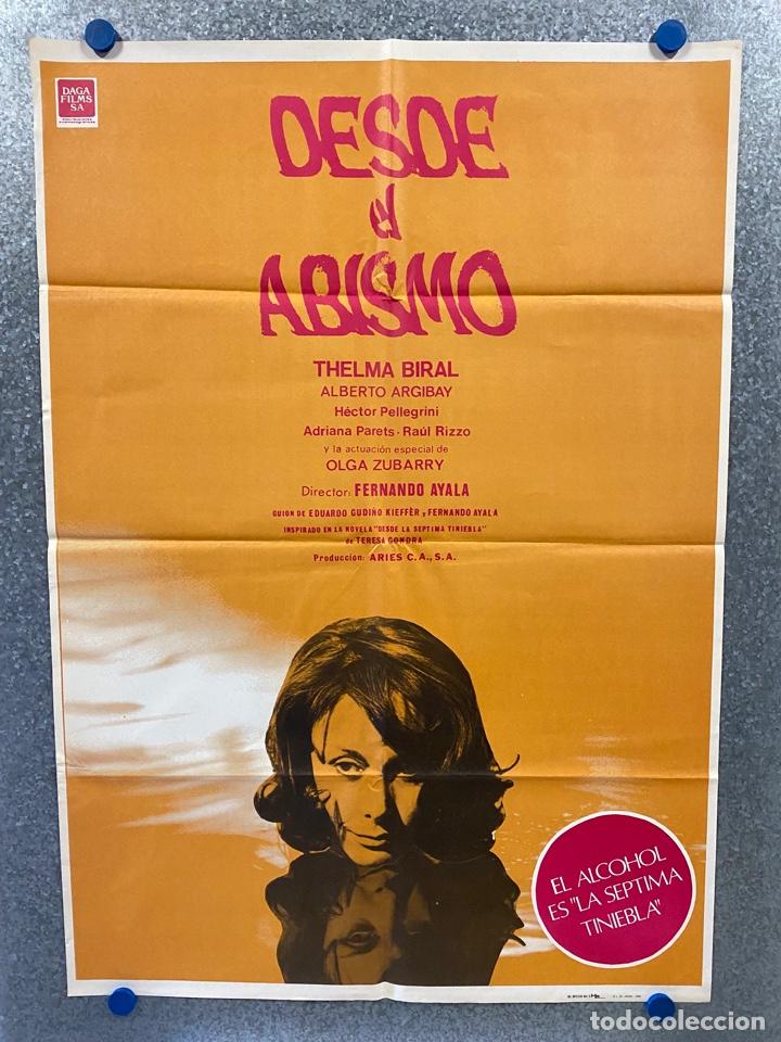 Cinema: Desde el abismo. Thelma Biral, Olga Zubarry, Alberto Argibay, H&eacute;ctor P. A&Ntilde;O 1982. POSTER ORIGINAL