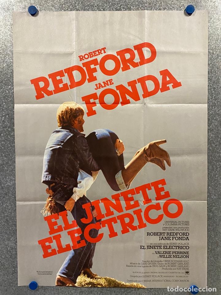 Cinema: El jinete el&eacute;ctrico. Robert Redford, Jane Fonda, Valerie Perrine, Willie. A&Ntilde;O 1979. POSTER ORIGINAL