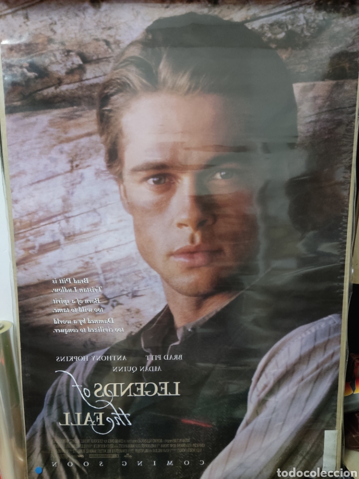 Cinema: Original Legendas de pasi&oacute;n impreso en dos caras, 100cm x 68cm. Brad Pitt