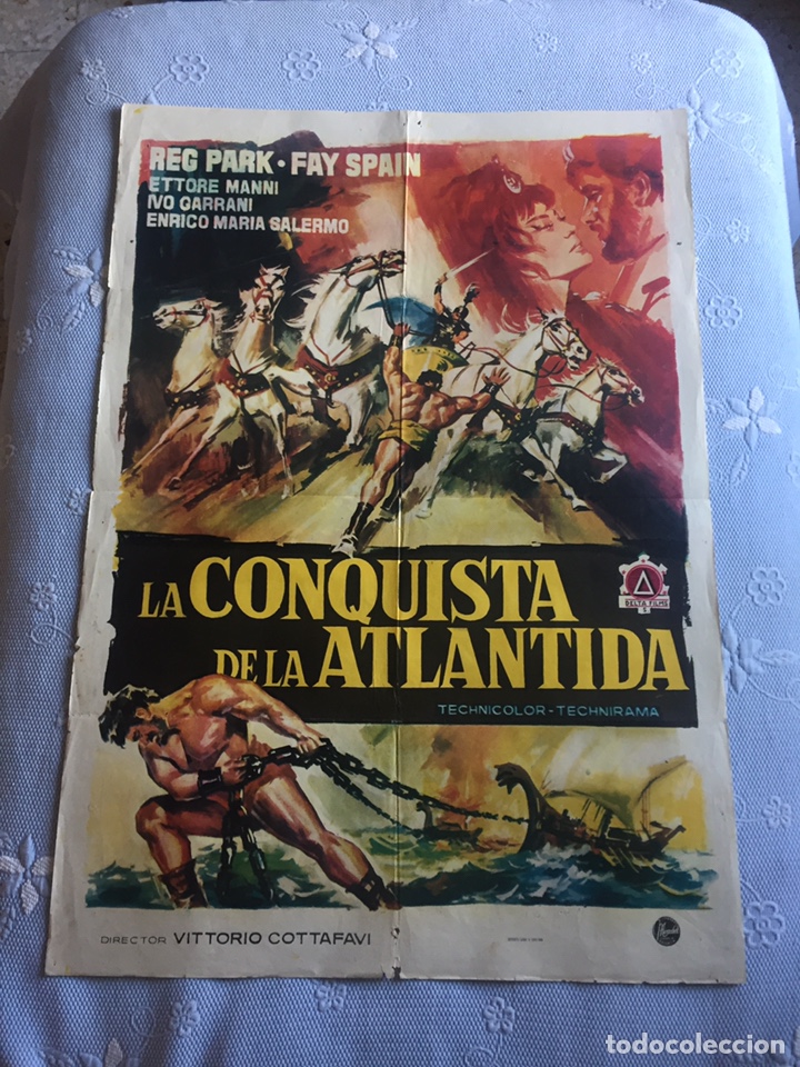 Cinema: Cartel de Cine - La Conquista de la Atl&aacute;ntida / Poster ORIGINAL H&eacute;rcules