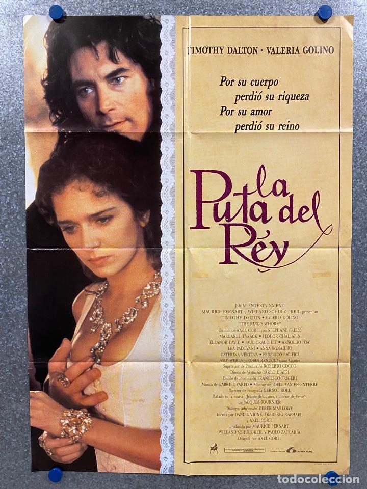 Cinema: La puta del rey. Timothy Dalton, Valeria Golino, St&eacute;phane Freiss. A&Ntilde;O 1991. POSTER ORIGINAL