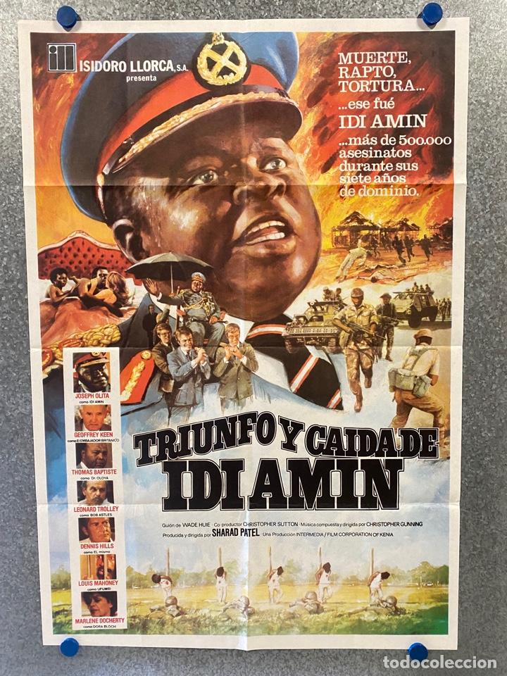Cinema: TRIUNFO Y CAIDA DE IDIAMIN. JOSEPH OLITA, GEOFFREY KEEN, THOMAS BAPTISTE, LEONARD T. POSTER ORIGINAL