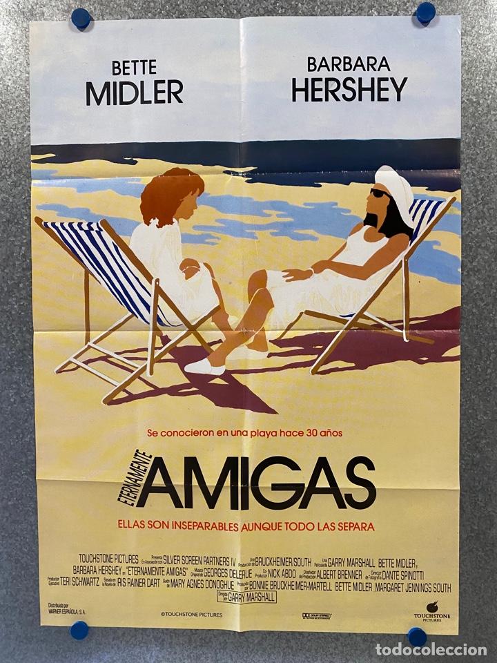 Cinema: Eternamente amigas. Bette Midler, Barbara Hershey, John Heard, Spalding Gray. POSTER ORIGINAL.
