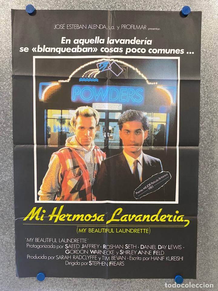 Cinema: Mi hermosa lavander&iacute;a. Daniel Day-Lewis, Roshan Seth, Saeed Jaffrey, Gordon W. POSTER ORIGINAL.