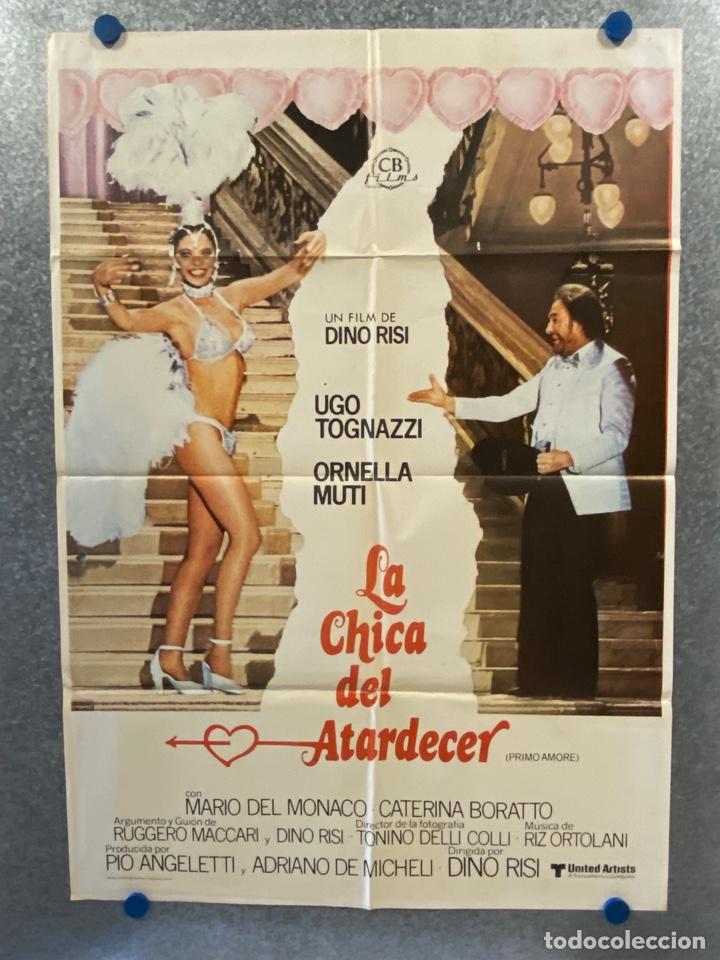 Cinema: La chica del atardecer. Ugo Tognazzi, Ornella Muti, Mario Del Monaco. A&Ntilde;O 1979. POSTER ORIGINAL.