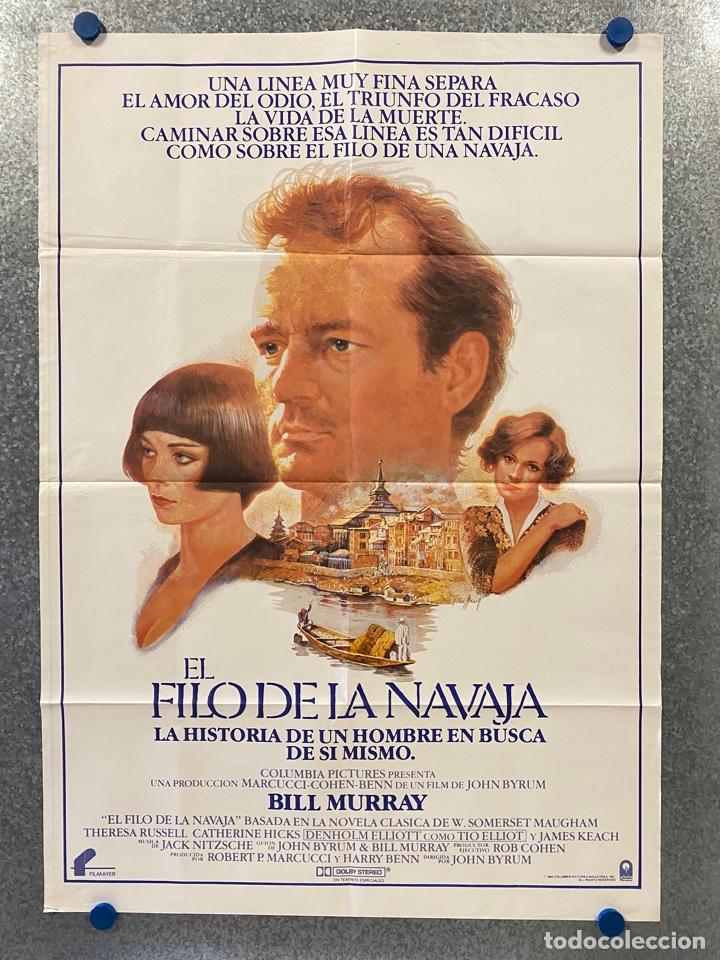 Cinema: El filo de la navaja. Bill Murray, Theresa Russell, Denholm Elliott. A&Ntilde;O 1984. POSTER ORIGINAL.