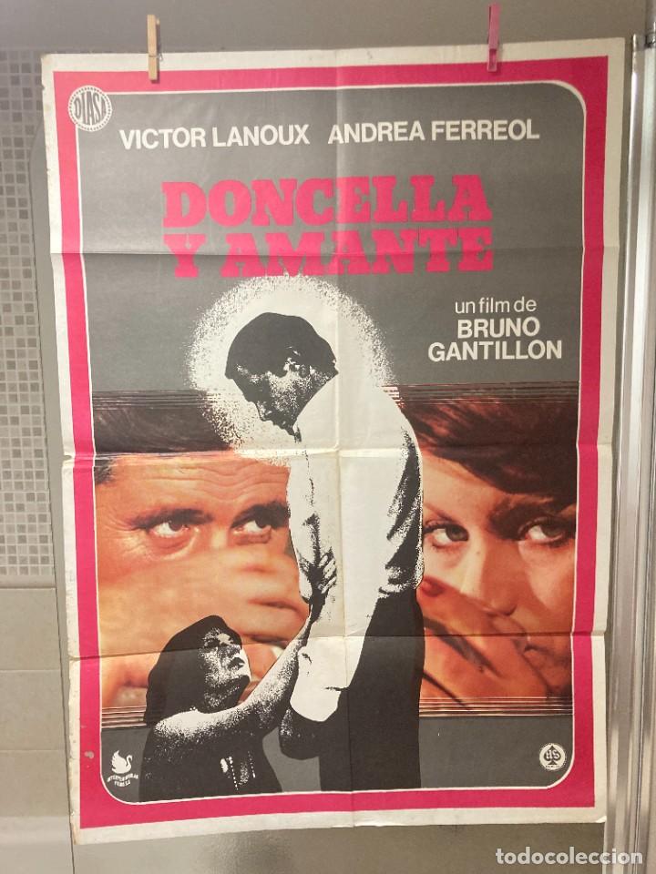 Cinema: cartel cine orig DONCELLA Y AMANTE (1977) / 70x100 / Andrea Ferr&eacute;ol