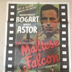 Cine: CARTEL THE MALTESE FALCON EL HALCON MALTÉS JOHN HUSTON HUMPHREY BOGART MARY ASTOR 70X100