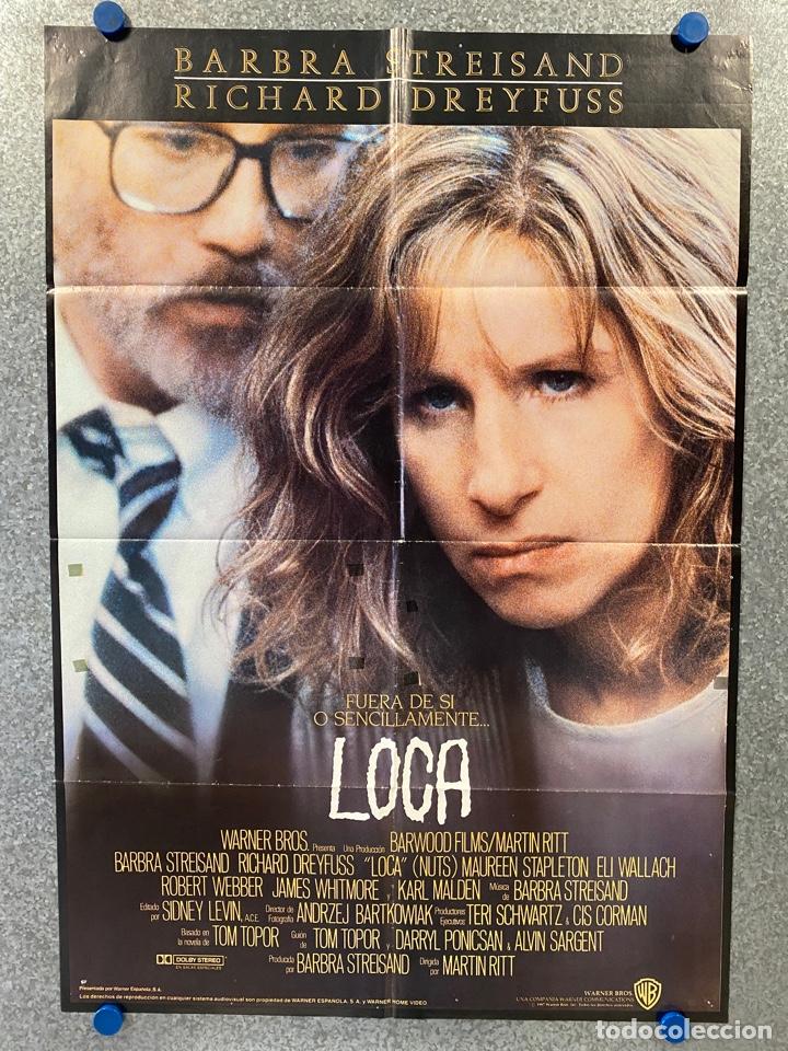 Kino: Loca. Barbra Streisand, Richard Dreyfuss, Karl Malden, Maureen Stapleton. A&Ntilde;O 1987. POSTER ORIGINAL