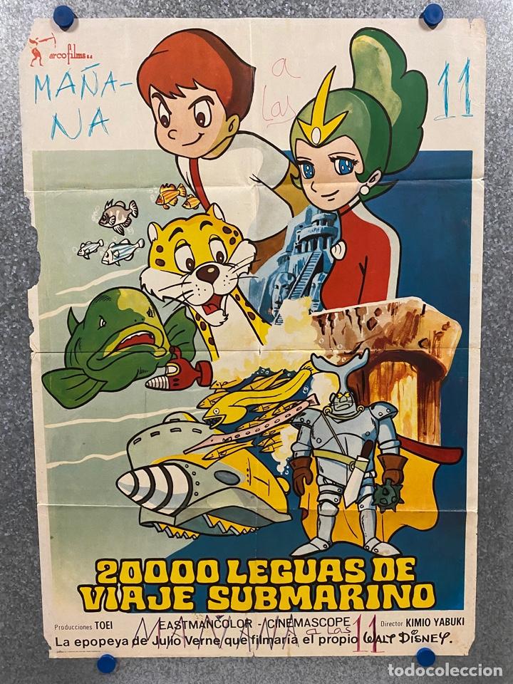 Cin&eacute;ma: 20000 LENGUAS DE VIAJE SUBMARINO. JULIO VERNE.A&Ntilde;O 1971. POSTER ORIGINAL