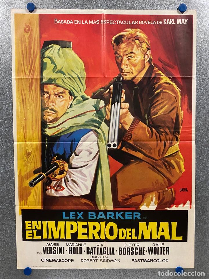 Cin&eacute;ma: En el imperio del mal. Lex Barker, Marie Versini, Ralf Wolter, Rik B. A&Ntilde;O 1967. POSTER ORIGINAL