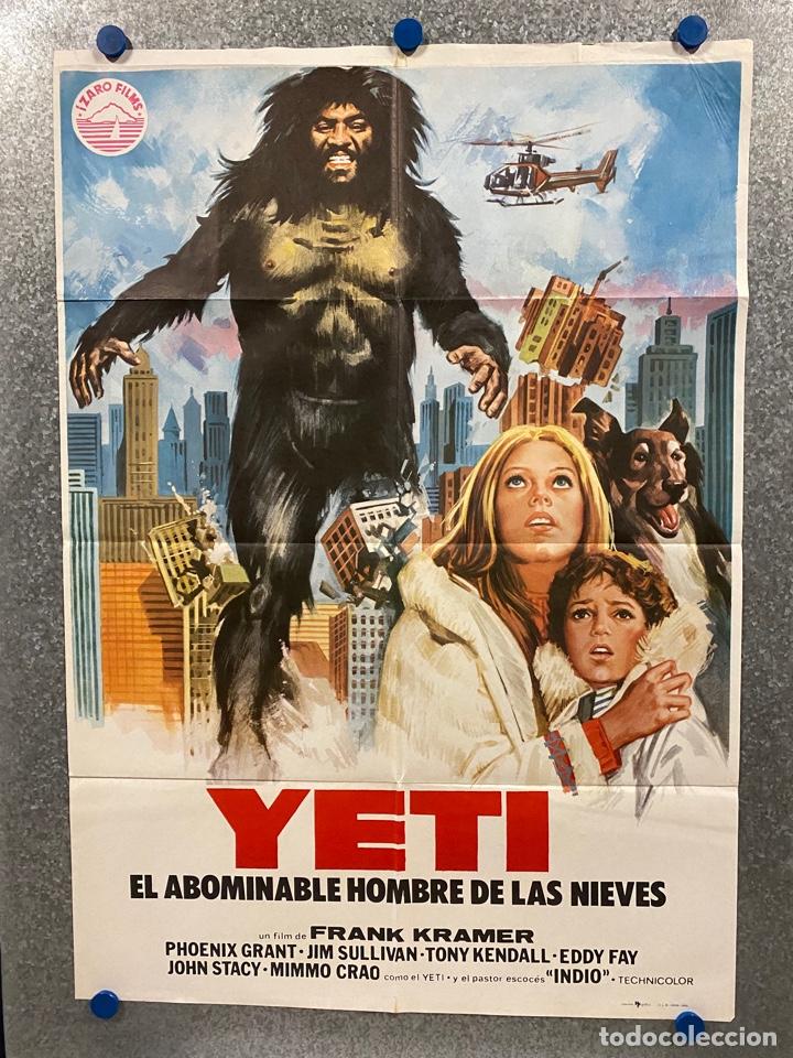Cin&eacute;ma: YETI, EL ABOMINABLE HOMBRE DE LAS NIEVES. PHOENIX GRANT, JIM SULLIVAN. A&Ntilde;O 1978. POSTER ORIGINAL.