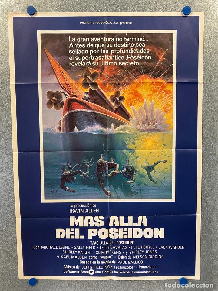 Cin&eacute;ma: M&aacute;s all&aacute; del Poseid&oacute;n. Michael Caine, Karl Malden, Sally Field, Telly Savalas. POSTER ORIGINAL.