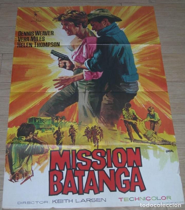 Cinema: CARTEL ORIGINAL DE CINE PEL&Iacute;CULA MISSION BATANGA - MOVIE POSTER - 70 X 100 APROX. -