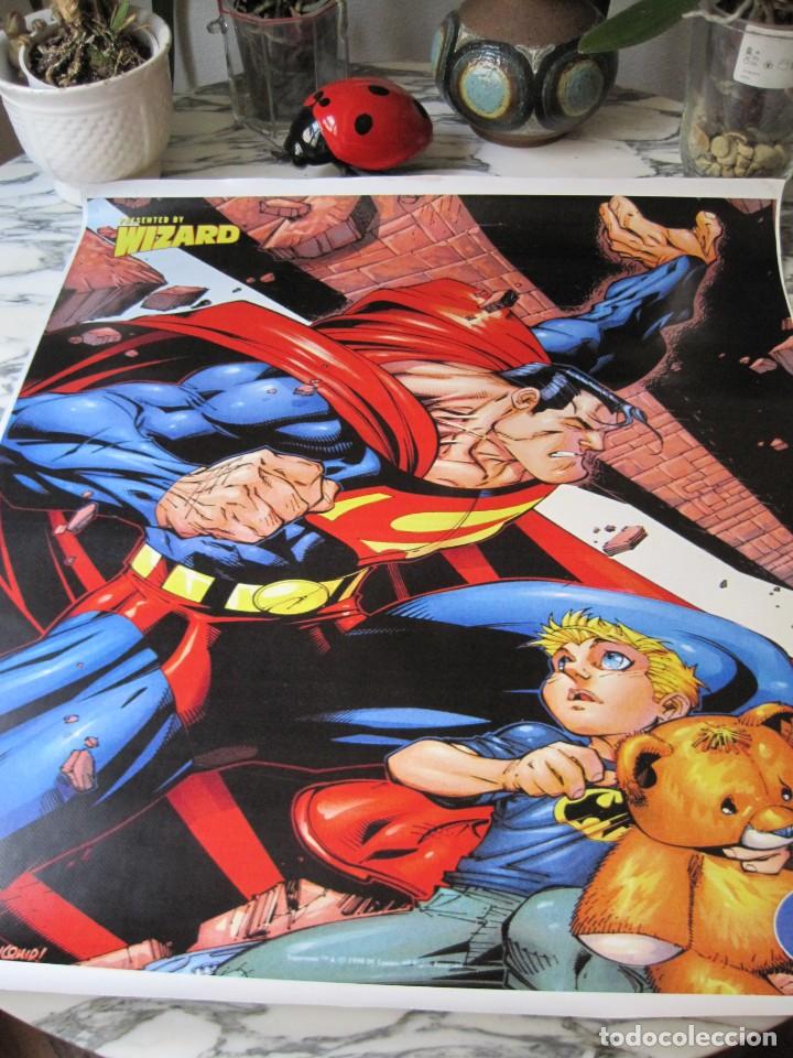 Cine: CARTEL PL&Aacute;STICO DE SUPERMAN - WIZARD - 1998 DC COMICS - Foto 4