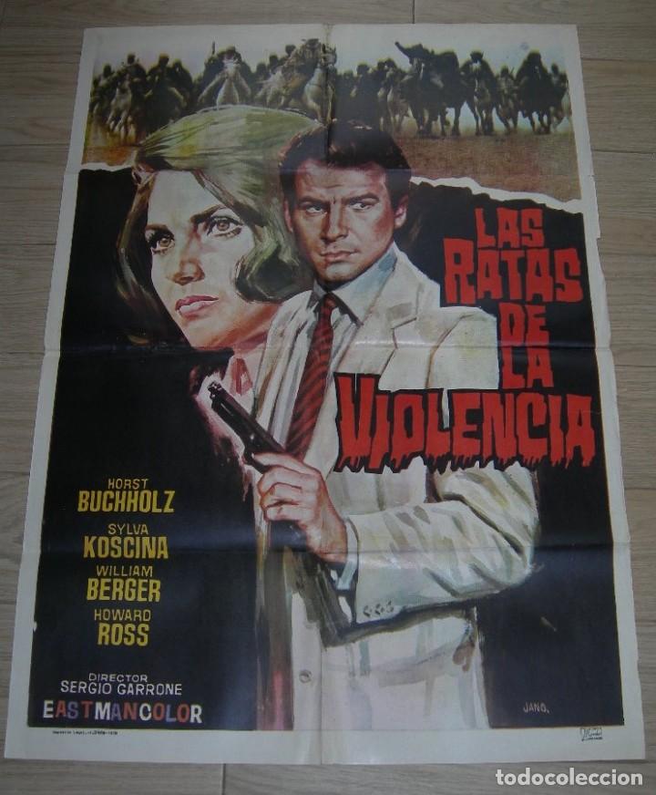 Cine: CARTEL ORIGINAL DE CINE PEL&Iacute;CULA LAS RATAS DE LA VIOLENCIA - MOVIE POSTER - 70 X 100 APROX. -
