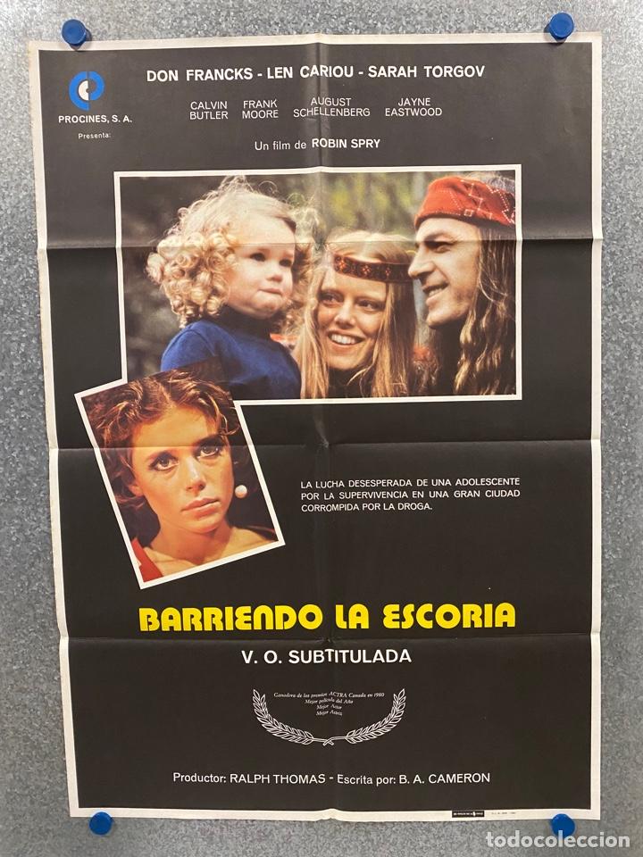 Cinema: BARRIENDO LA ESCORIA. DON FRANCKS, LEN CARIOU, SARAH TORGOV. A&Ntilde;O 1981. POSTER ORIGINAL.