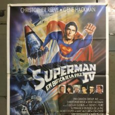 Cine: ABQ33 SUPERMAN 4 EN BUSCA DE LA PAZ CRISTOPHER REEVE GENE HACKMAN POSTER ORIGINAL 70X100 ESTRENO