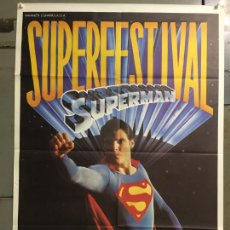 Cine: ABQ36 SUPERMAN CHRISTOPHER REEVE SUPERFESTIVAL TRILOGIA WARNER POSTER ORIGINAL 70X100 ESTRENO. Lote 359427305