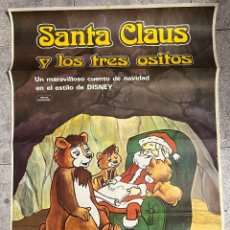 Cinema: CARTEL DE CINE ORIGINAL. SANTA CLAUS Y LOS TRES OSITOS. 1977. MEDIDAS APROX: 100 X 70 CM