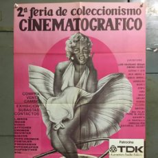 Cine: DCO R842 MARYLIN MONROE 2ª FERIA DE COLECCIONISMO CINEMATOGRAFICO MADRID POSTER ORIGINAL 65X95 1985. Lote 362179025