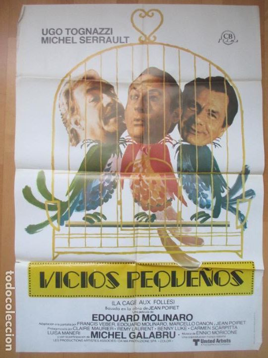Kino: CARTEL CINE VICIOS PEQUE&Ntilde;OS UGO TOGNAZZI MICHEL SERRAULT 1978 CN5