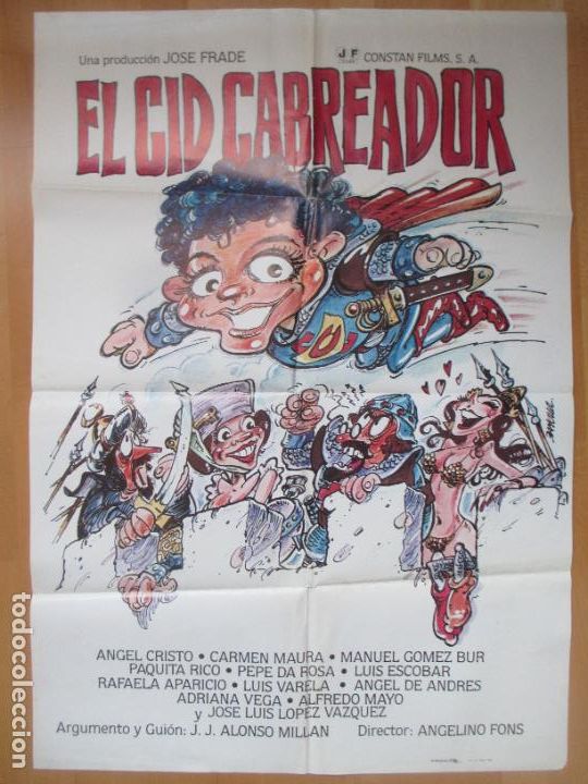 Cine: CARTEL CINE EL CID CABREADOR ANGEL CRISTO CARMEN MAURA 1983 CN10