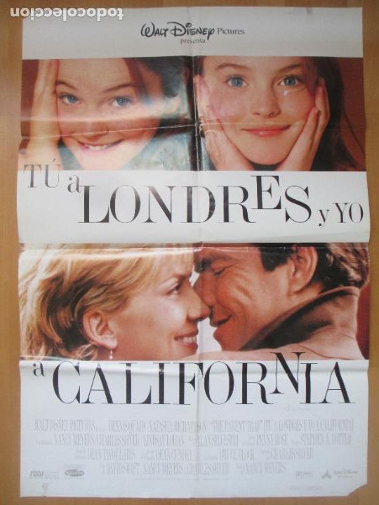 Kino: CARTEL CINE TU A LONDRES Y YO A CALIFORNIA DENNIS QUAID NATASHA RICHARDSON CN23